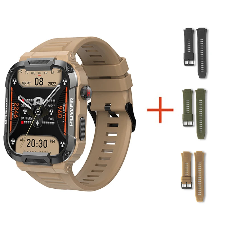 Military Smart Watch Men GPS Tracker Wireless Call Fitness Hours Waterproof Sports Smartwatch for Women Android IOS Phones 2025