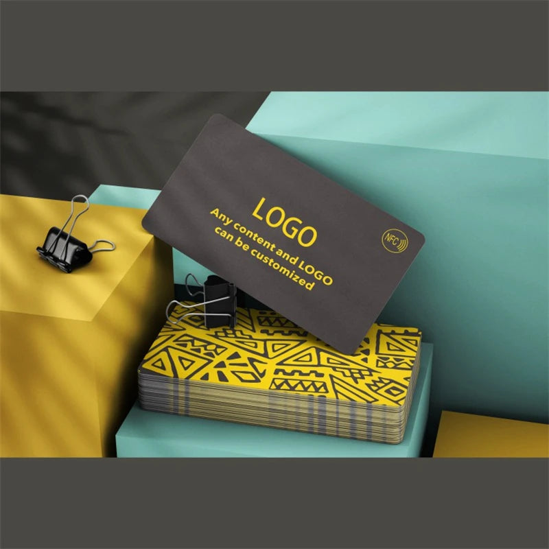 Custom Cards NFC Card Social Media Card for Business Personalized Design Round Corners Glossy Matte Frosted PVC Business Card