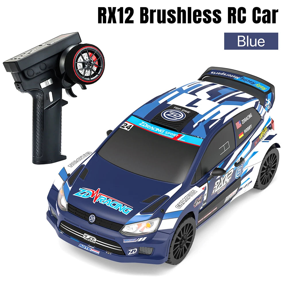 ZD Racing RC Car 1:12 Scale RX12 Brushless Car 70KM/H Car 4WD 2200mAh 350M Rally Vehicle