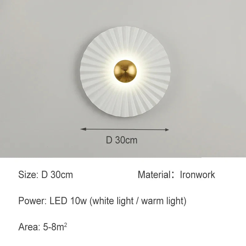 Modern Led Wall Light  Nordic Creative Color Living Room TV Home Decor Bedside Foyer Corridor Round Iron Wall Lamp
