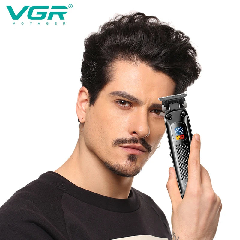 Original VGR Cordless Professional Hair Trimmer For Men Beard Trimmer USB Electric Hair Clipper Edge Razor Hair Cutter Machine
