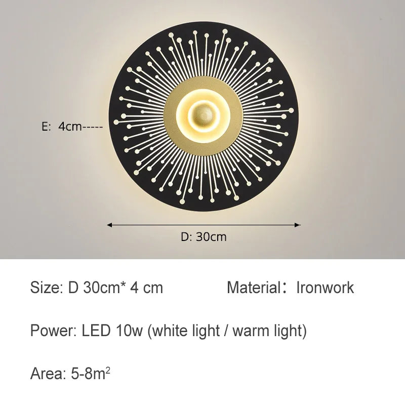 Modern Led Wall Light  Nordic Creative Color Living Room TV Home Decor Bedside Foyer Corridor Round Iron Wall Lamp