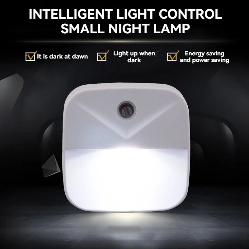 Smart Auto LED Night Light: Motion Sensor & Dusk-to-Dawn Plug-in for Energy Saving Home/Gift