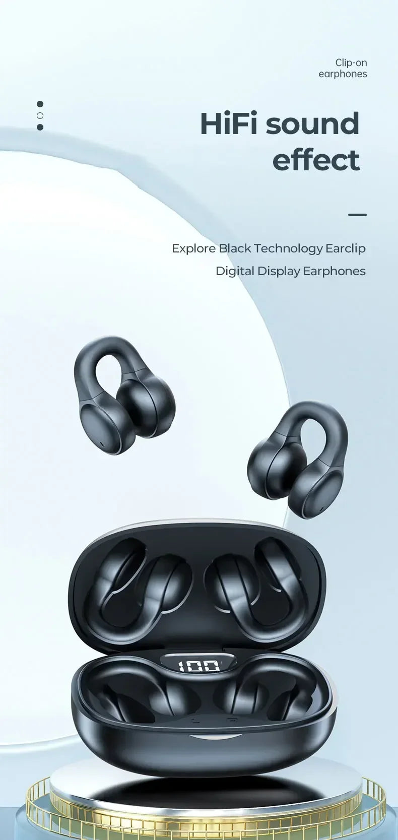 TWS X58 Wireless Bone Conduction Headphones Bluetooth Earphones Waterproof Sports Earbuds Earring Ear Hook With Mic Headset