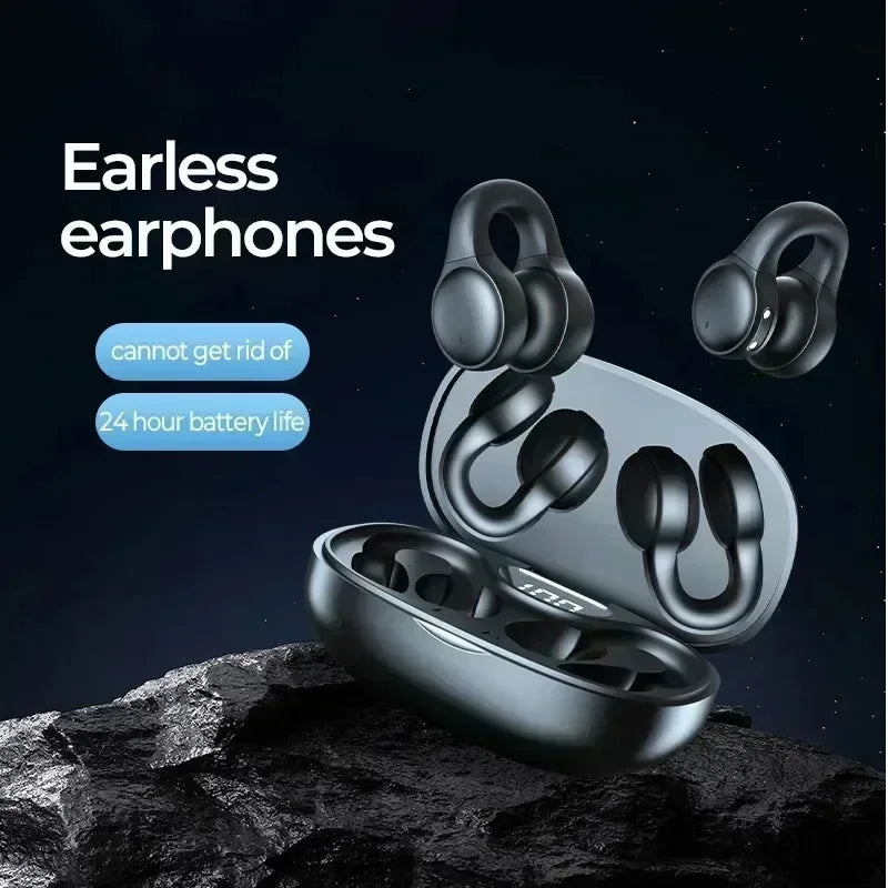 Wireless Earphone Noise Reduction Bluetooth LDE Power Display Earbuds in-Ear Headsets with Mic Touch Control for Phones