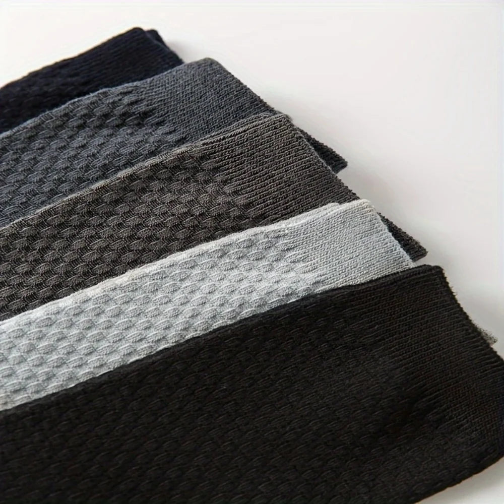 Bamboo Fiber Men Socks 5Pairs/Lot New Classic Business Long Socks Summer Winter Casual Man Dress Sock