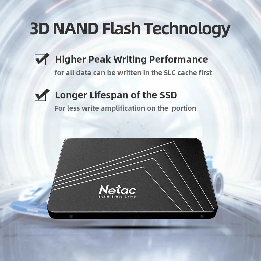 Netac 128gb 256gb 512gb 1tb 2tb SSD SATA SATA3 2.5 Inch Internal Solid State Hard Drive Disk SSD for Desktop Laptop