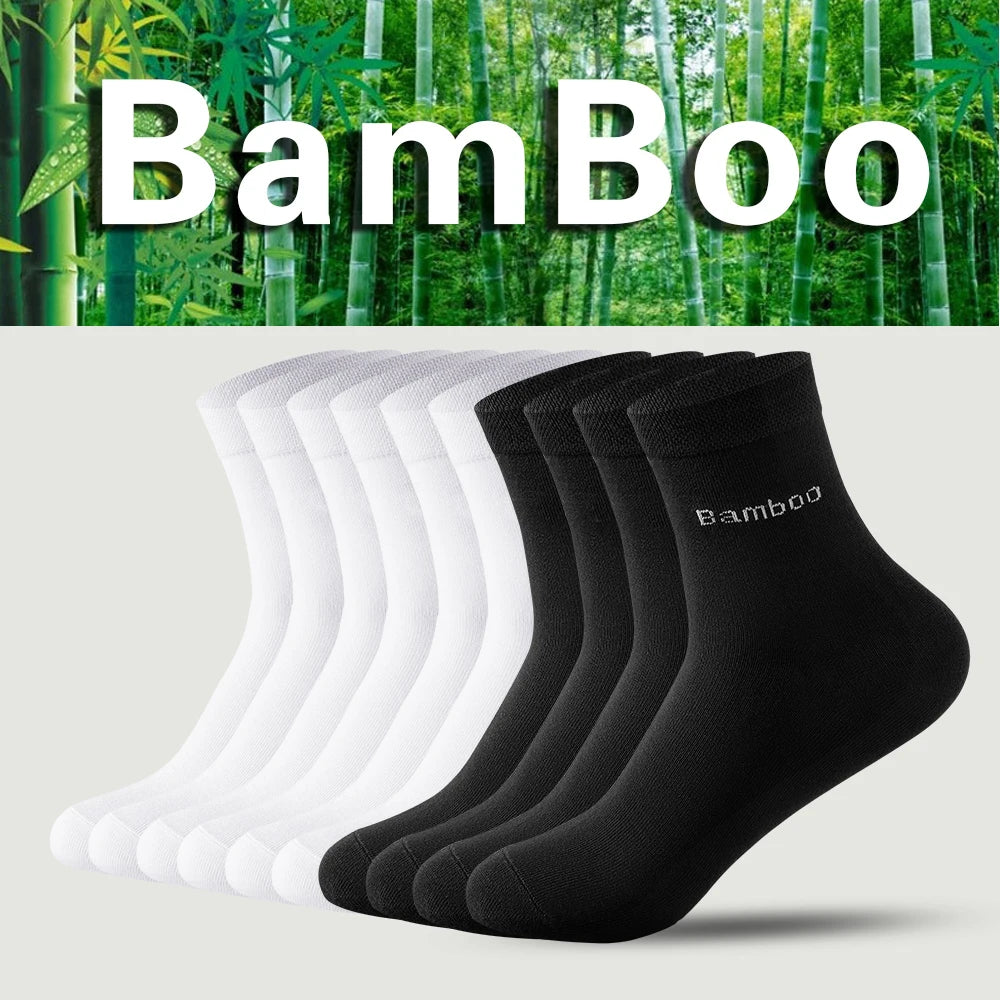 5 Pair5High Quality Man Bamboo Socks Sweat Absorbing Deodorizing Men's Business Casual Dress Socks Men Black Long Socks Gift Sox
