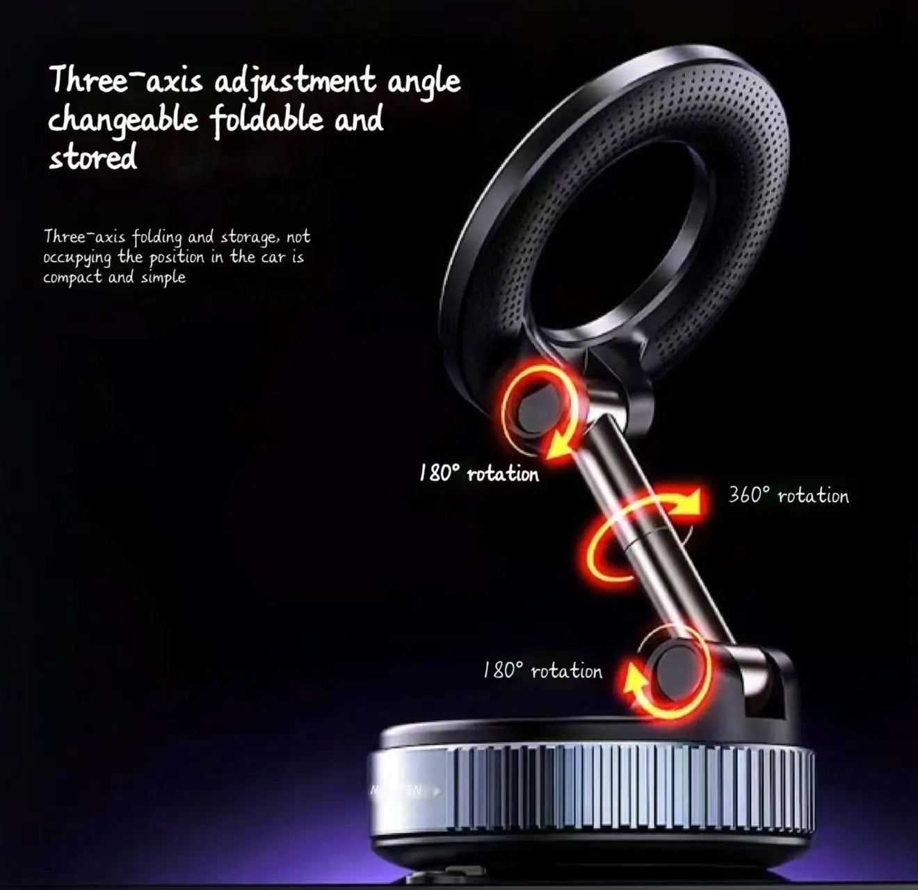 Powerful magnetic Phone holder foldable Suitable for Various Mobile Phones and can be used as a desktop or car Phone mount
