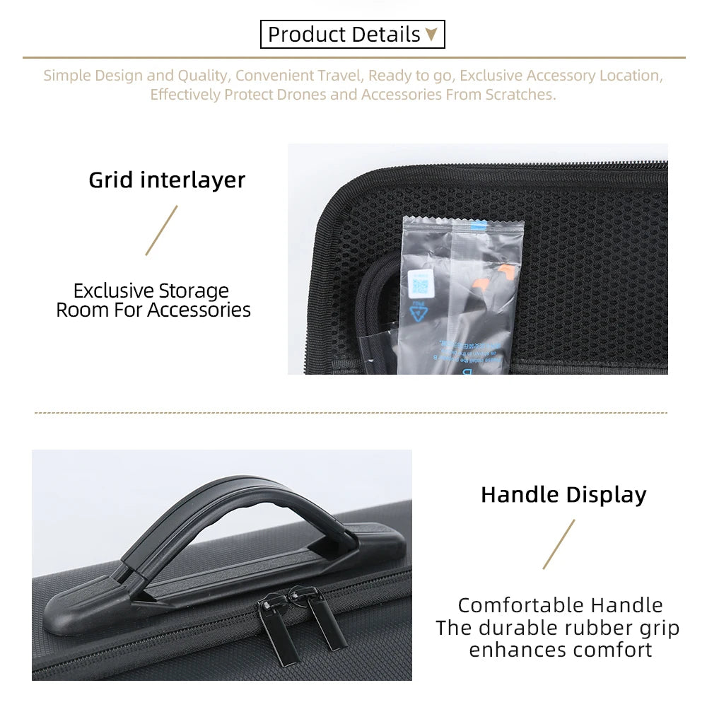 Portable Hard Carrying Case for DJI Lito 1 / Lito X1 Protective Travel Storage Bag for RC 2 / RC-N3 Remotes Drone Accessories