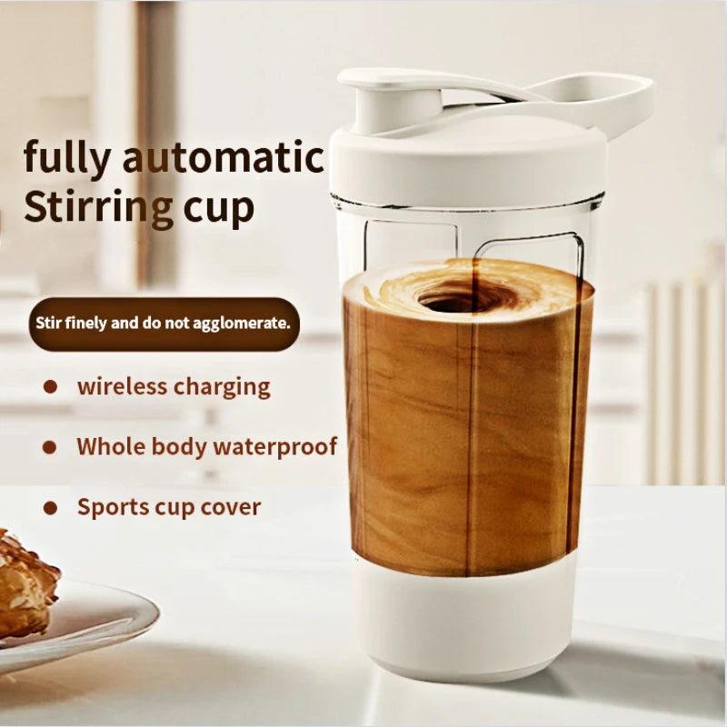 Self -stirring Protein Shaker Cup and Automatic Dietary Mixing Usb Shaker Portable Mixing Cup Fitness Shaker Cup for Men Women