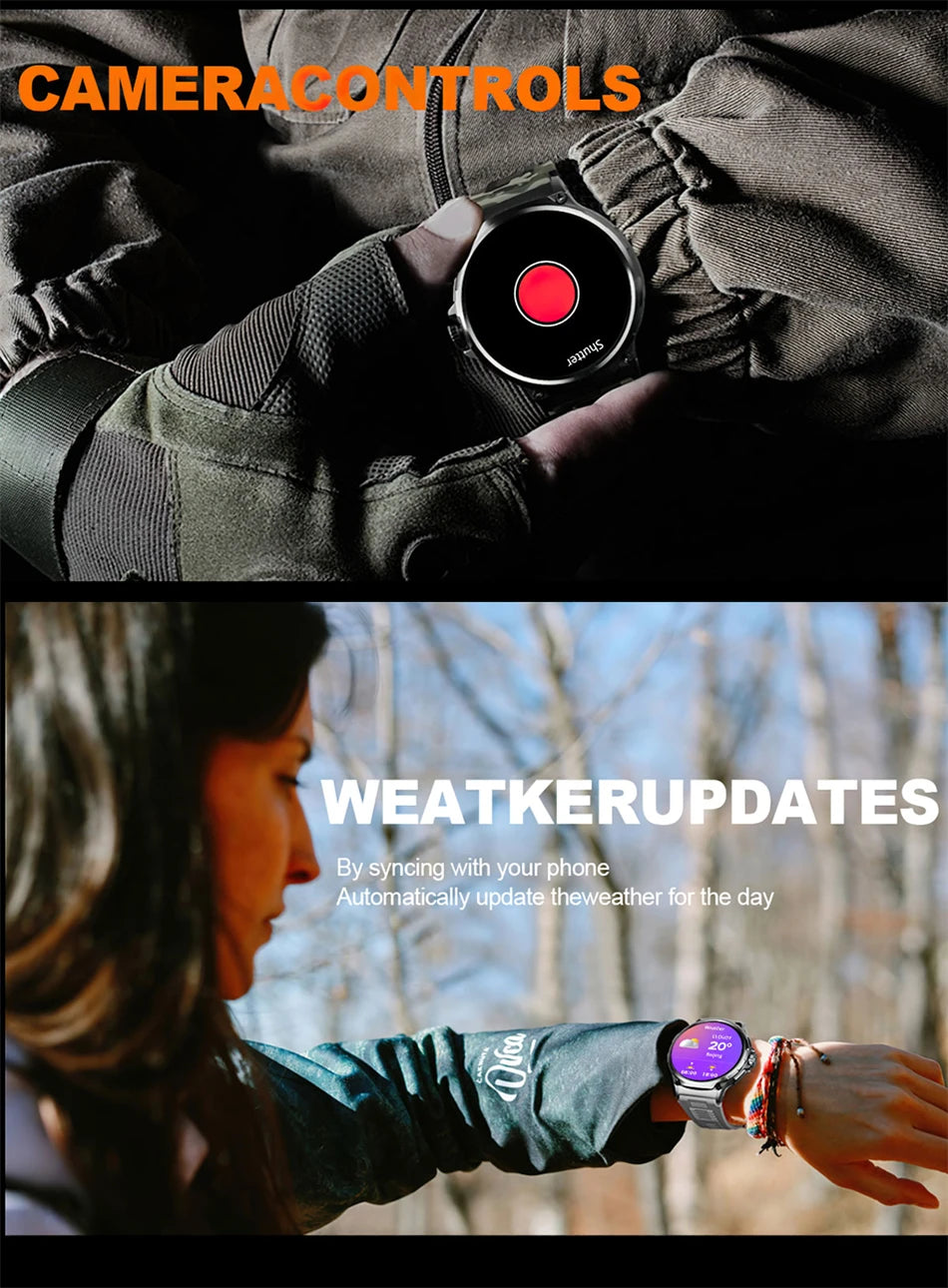 2026 New GPS Track Smart Watch Men 1.85-Inch HD AMOLED Screen 710 Mah Battery Sport Bluetooth Call Smartwatch For Android IOS