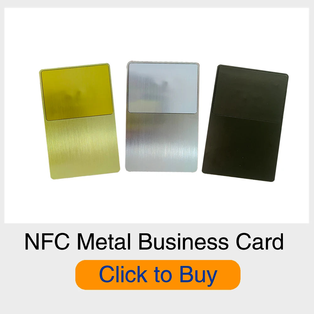10 Pcs PVC NFC Cards, 13.56MHz, 504 bytes: perfect for business & social recognition