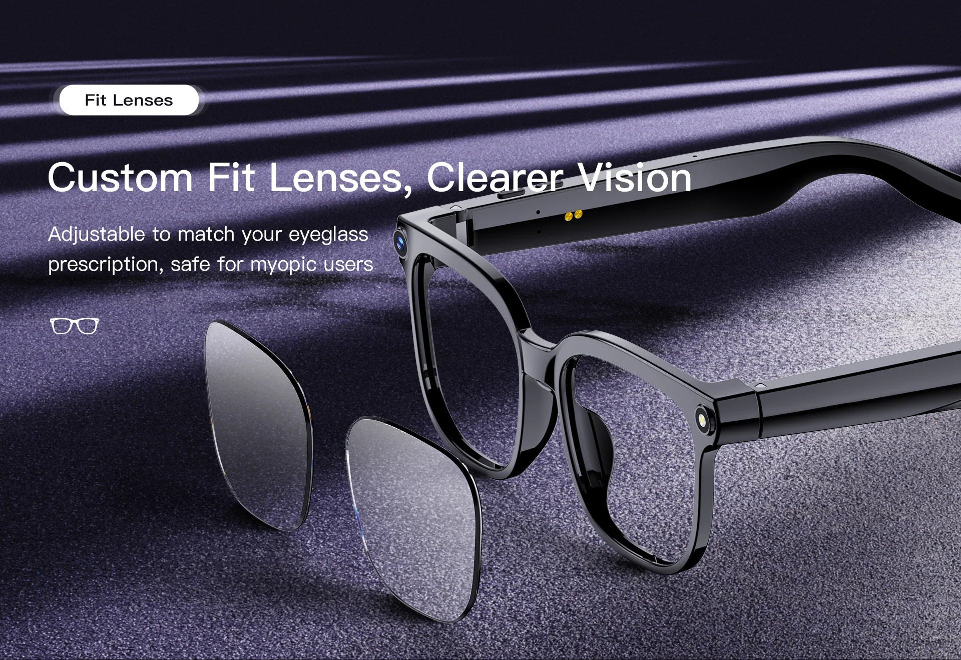 Smart Glasses 800W HD Camera Video Simultaneous Interpretation Bluetooth Call Outdoor Sport AI Smart SunGlasses For Mens Women