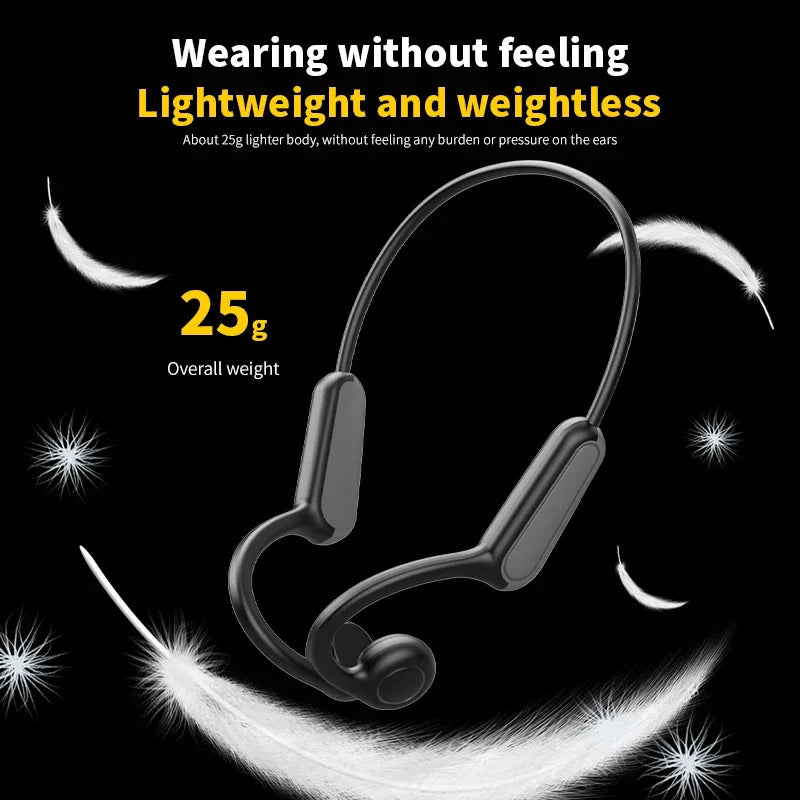 Wireless Bone Conduction Earphones Bluetooth 5.3 Sports Headphones Ear Hook Headsets for Running Driving