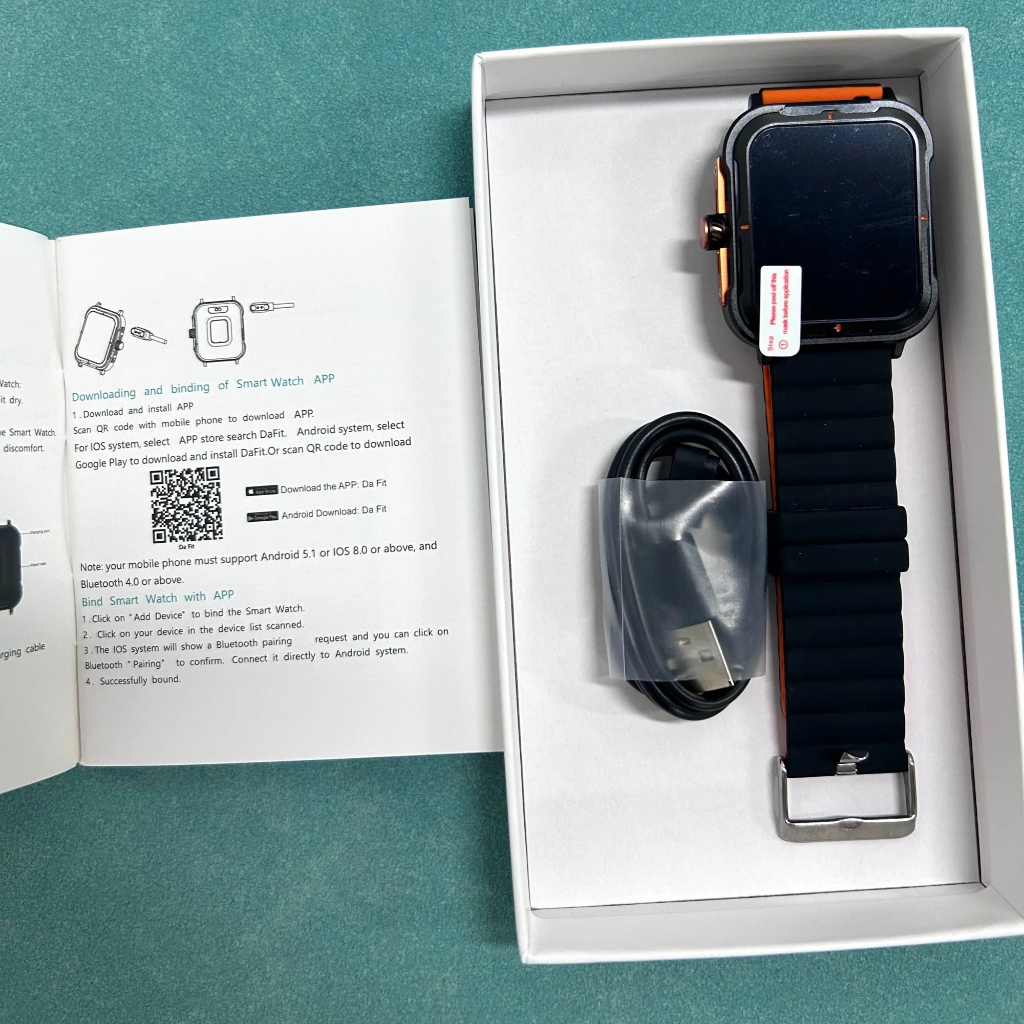 D09 Smartwatch 1.83inches IPS HD 240x285 Full Touch Screen 128MB RAM Bluetooth 5.0 IP67 Waterproof Fitness Android Watch