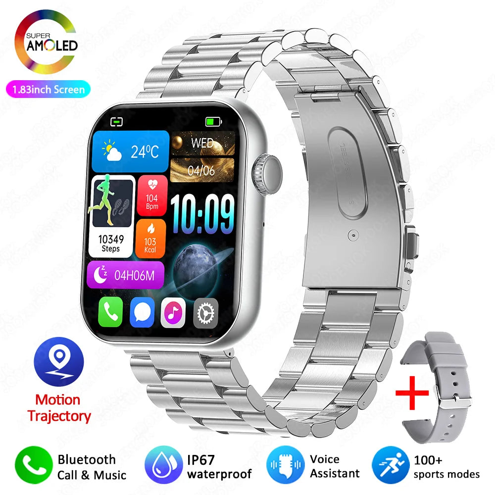 Bluetooth Call Smart Watch Women Health Monitor Watch Customizable Dial Fitness Sports Waterproof Watch Men Android IOS 2025 New