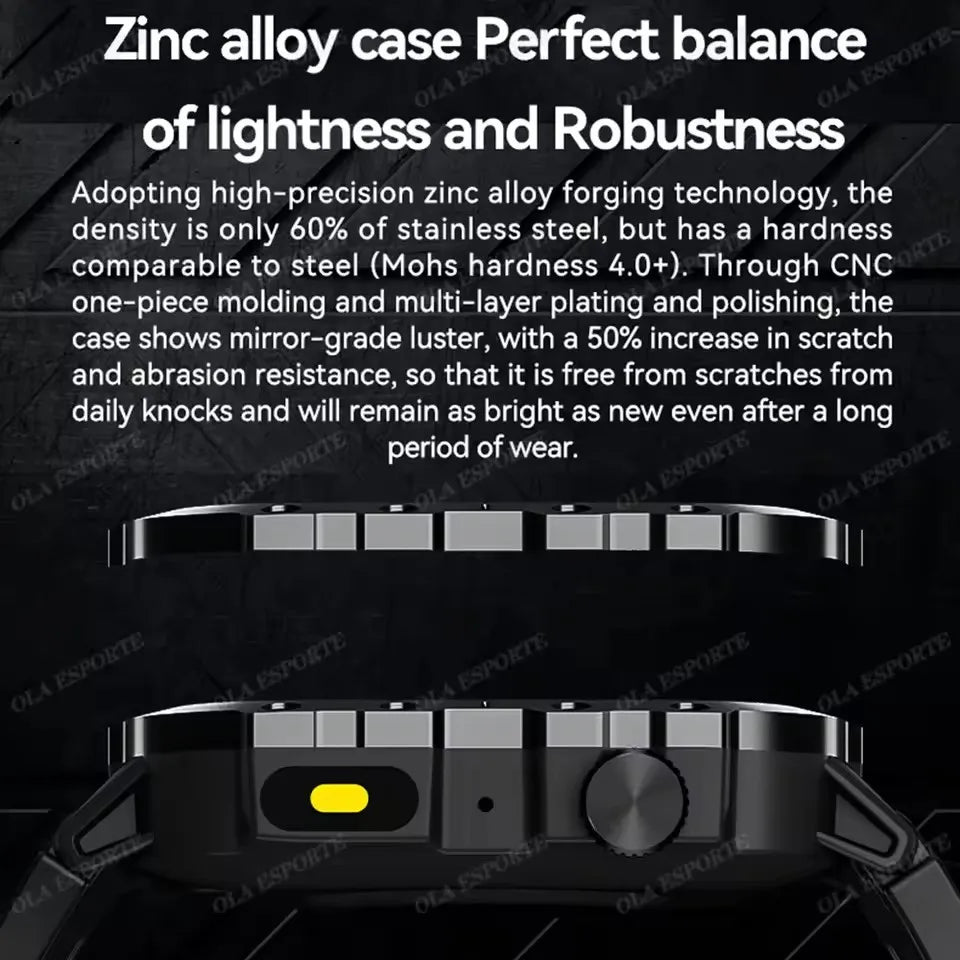 Military Smart Watch Men Waterproof Outdoor Sports Tracker LED Flashlight Bluetooth Call Men Smartwatch For Android iOS