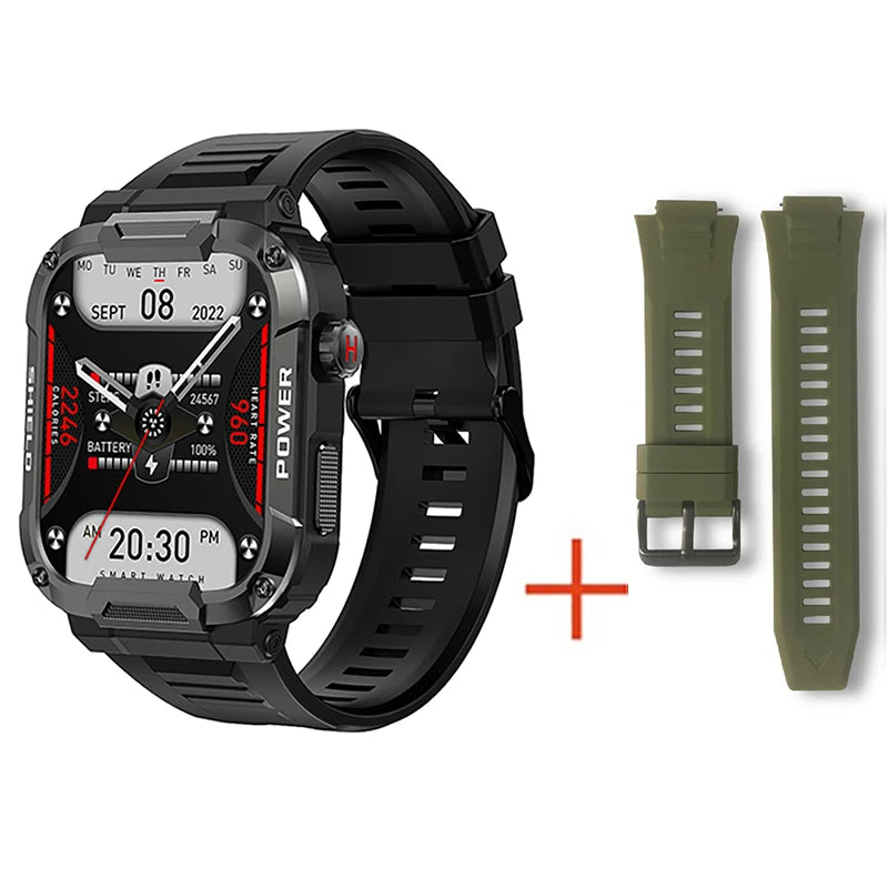Military Smart Watch Men GPS Tracker Wireless Call Fitness Hours Waterproof Sports Smartwatch for Women Android IOS Phones 2025