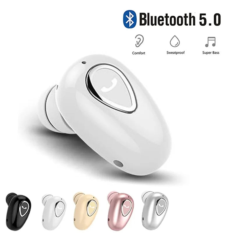 Mini Invisible Wireless Bluetooth 5.0 Earphone Noise Cancelling Headphone Handsfree Stereo Headset Sports Earbud With Microphone