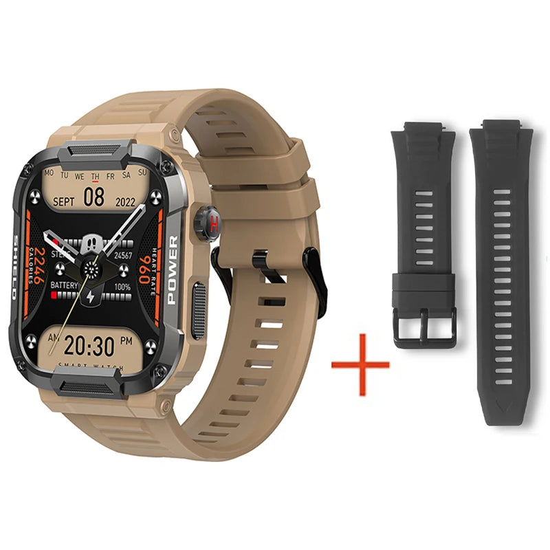 Military Smart Watch Men GPS Tracker Wireless Call Fitness Hours Waterproof Sports Smartwatch for Women Android IOS Phones 2025
