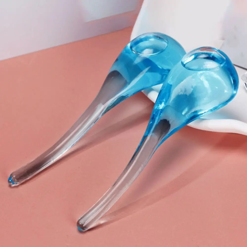 Glass Facial Massager Reusable Reduce Puffiness Skin Care Tools Portable with Glitter Powder Freezer Ice Globes Tool