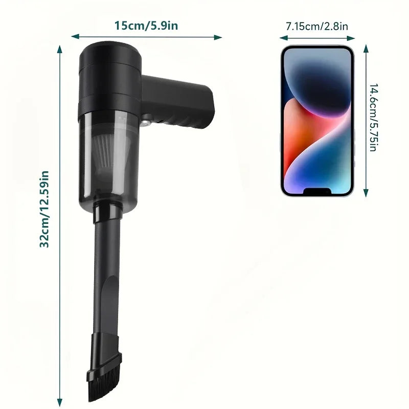 Portable Mini Handheld Car Vacuum Cleaner Small Compact Lightweight Multifunctional Auto Vacuum for Interior Cleaning Dust Pet