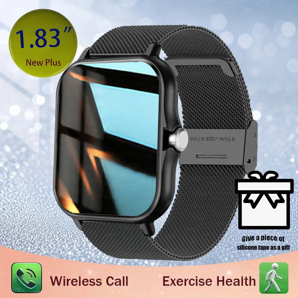 1.83'' Sports Smart Watch Fitness Clock Health Monitor Waterproof Smartwatch Wireless Call Watches For Men Women Android Ios New