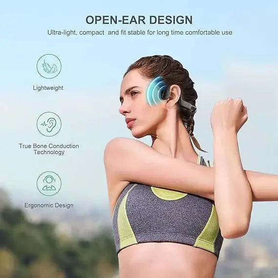 for shokz open ear run Bone Conduction Bluetooth Headphones Wireless Sport soft bass Fitness Cycling headsets working earphones