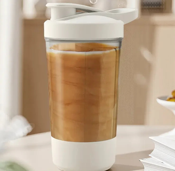 USB Rechargeable TransparentFood-Grade PP Material with Measurement Markings, Perfect for Coffee,Protein Shakes