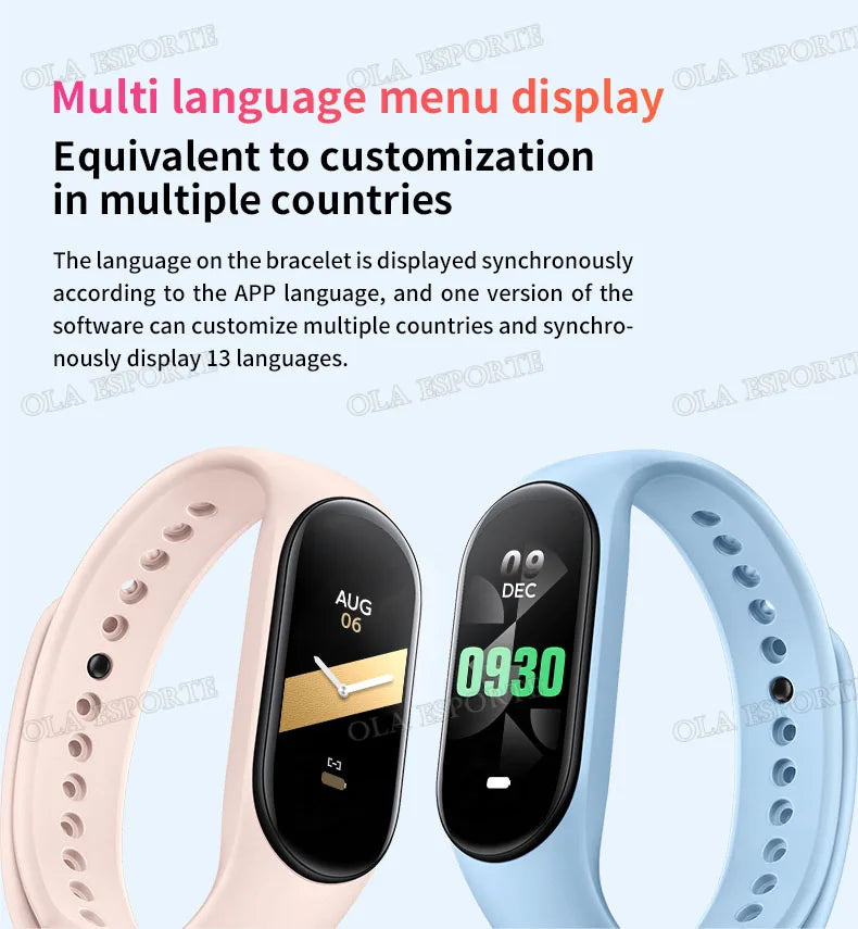 Sports Smart Watch Music Control Fitness Calorie Track Bracelet Phone Information Remind Steps Bluetooth Smart Watches M8 Band