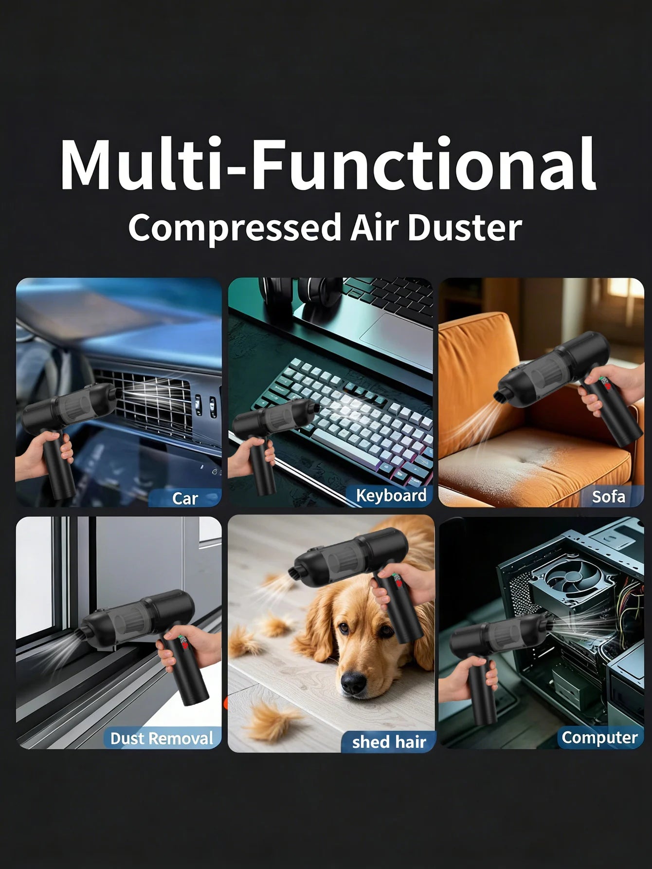Portable Handheld Vacuum Cleaner ,High Power Mini Car Vacuum , Instant Suction Without Backflow ,Ideal for Car Interior & Home