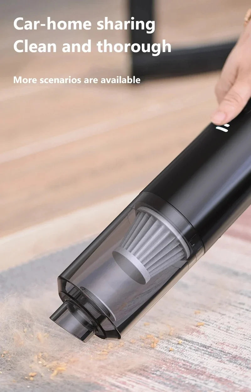 Mini Car Vacuum Cleaner Cleaning Powerful Suction Handheld Car Vacuum Cleaner Rechargeable for Car and Home Auto Vacuum Cleaner