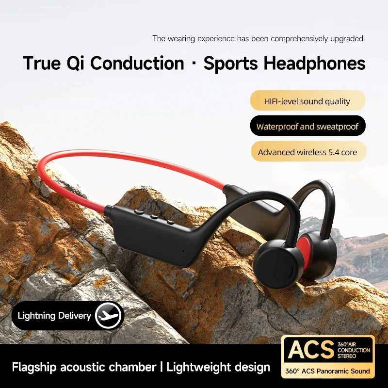 Bone Conduction Headset Wireless Swimming Sports Headphone IPX8 Bluetooth 5.4 With Mic Waterproof Exercise Fitness 2026 NEW
