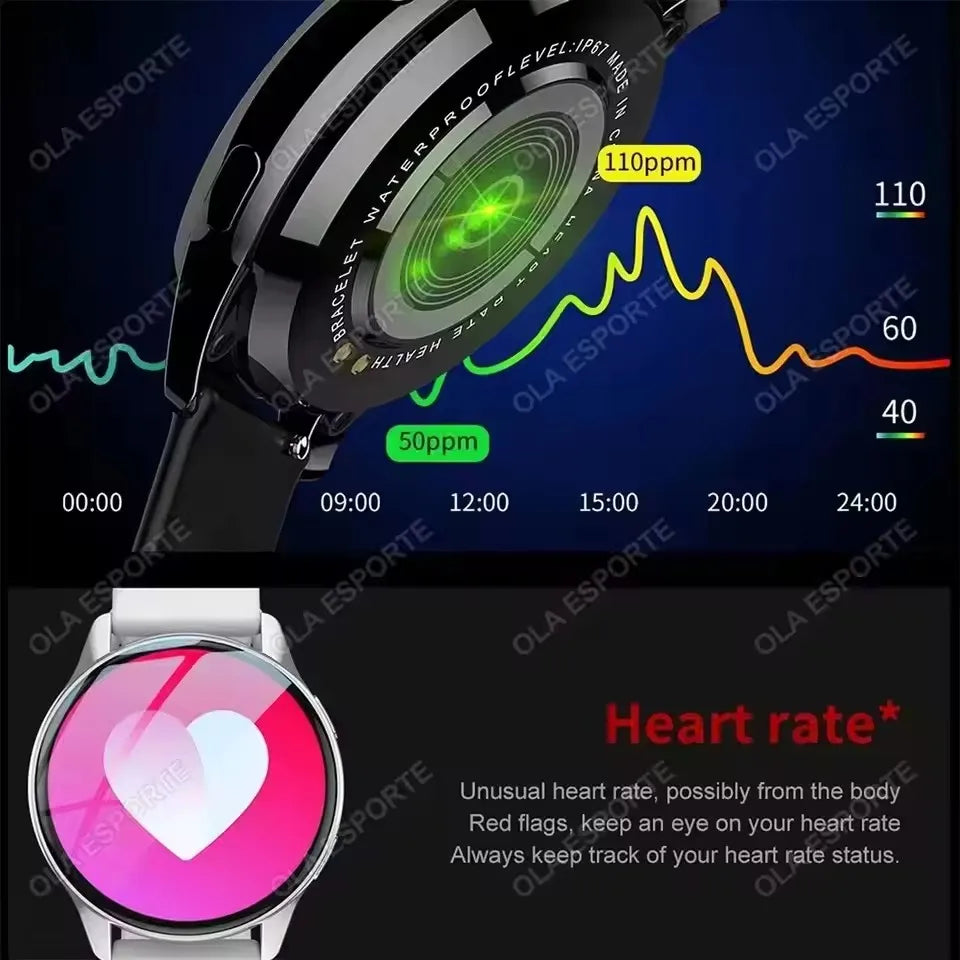 Smart Watch 1.32inch HD AMOLED Screen Bluetooth Call Health Monitor Smartwatch Men Women Fitness Sports Watches For Android IOS