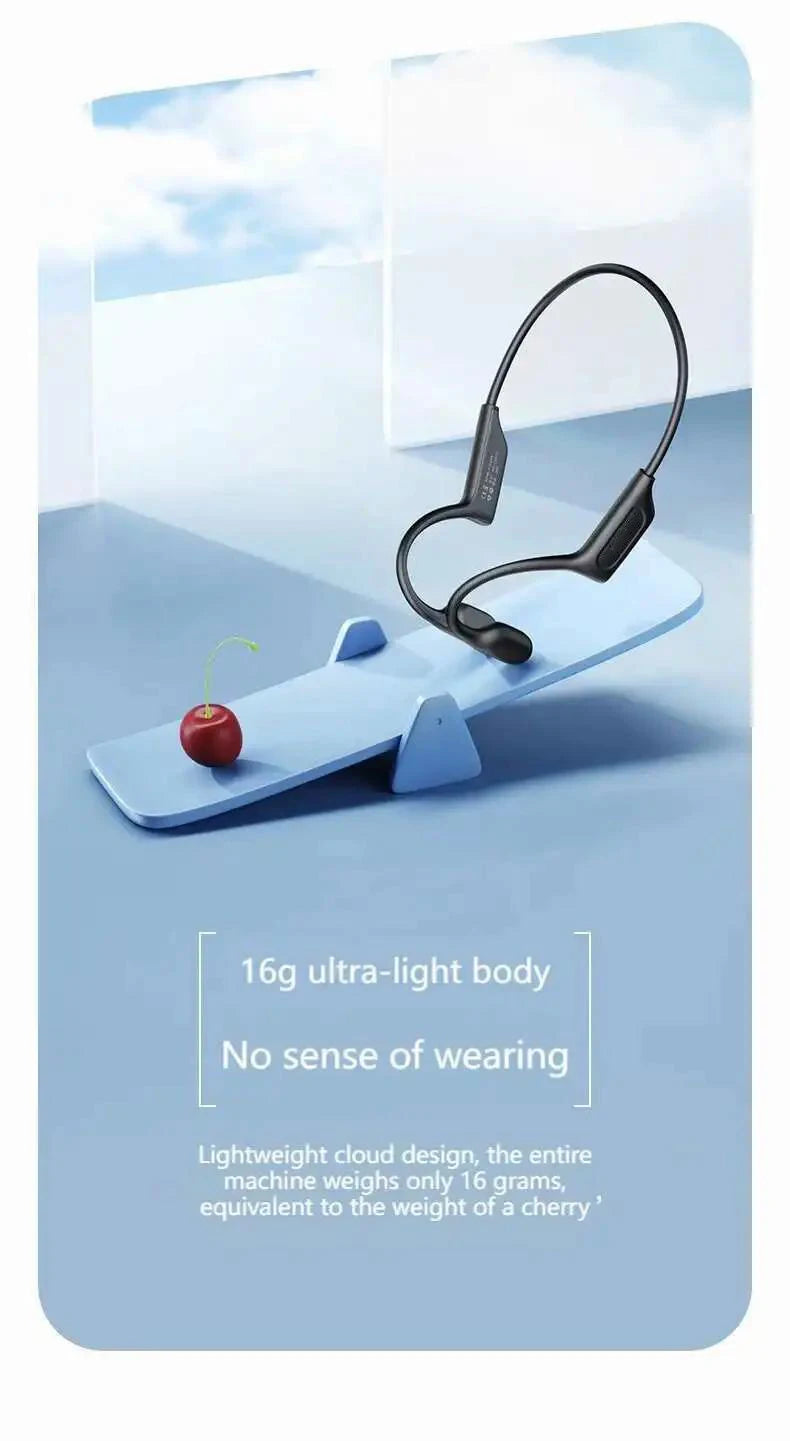 Bone Conduction Bluetooth Earphones Wireless Headset Waterproof Dual Mic Noise Reduction Type-c Charging Sports Earphone