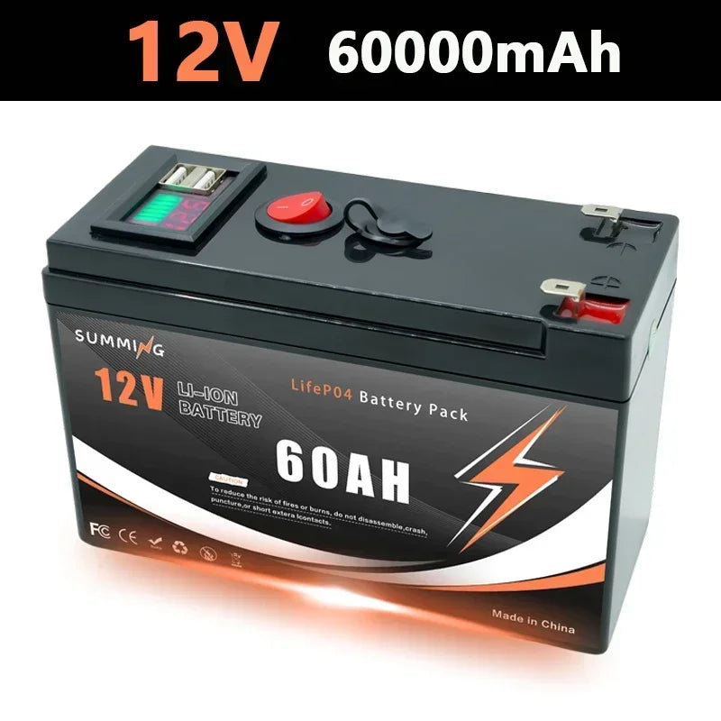 LiFePO4 12V 150Ah  Rechargeable Lithium Battery,Built-in BMS,Perfect for Ride on Toys,solar panels,Fish Finders,Small UPS