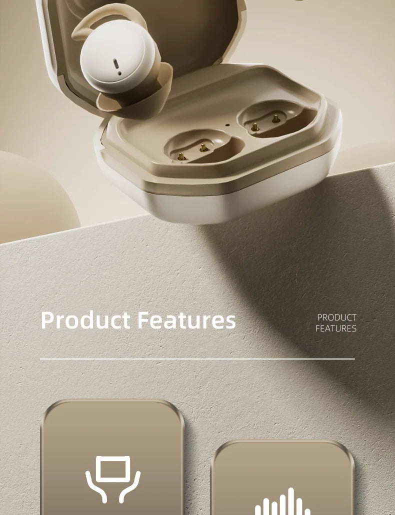 Sleeping Earbuds Bluetooth Mini invisible Small Bluetooth Eraphones Mini Comfortable Noise Blocking for Side Sleeping Home Work