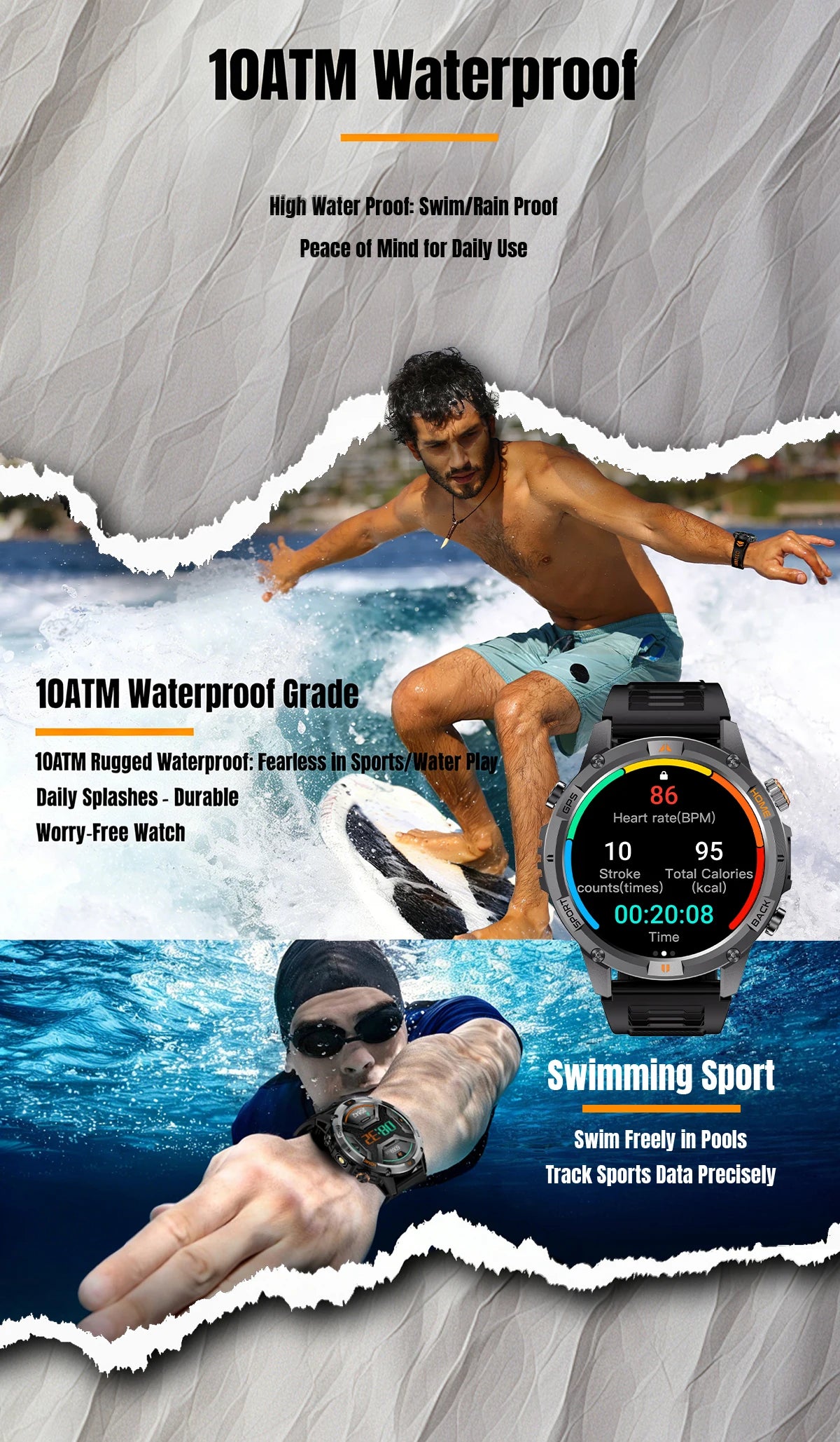 2026 GPS Military Smart Watches Men 10ATM Waterproof Call LED Flashlight 1.46" Rugged Tactical Watch Compass Fitness Smartwatch