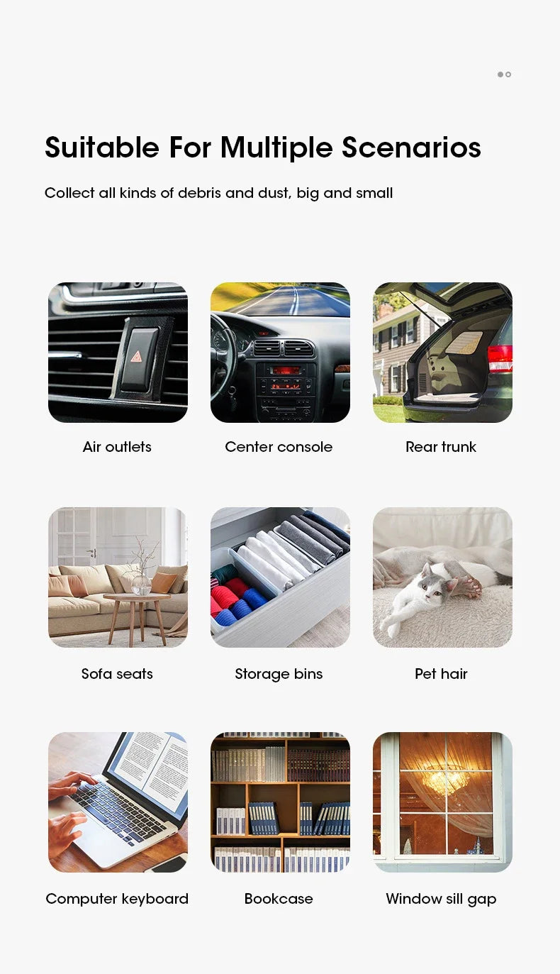 New Car Vacuum Cleaner Mini Convenient Vacuum Cleaner Multi Functional Wireless Handheld Vacuum Cleaner Strong Suction Low Noise