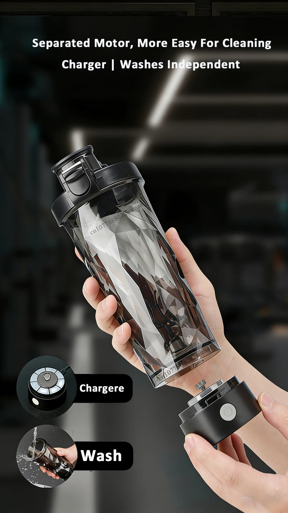 Electric Protein Shaker Bottle 700ML Automatic Shaker Mixing Cup USB Rechargeable Portable Mixer for Protein Shakes Milk Coffee