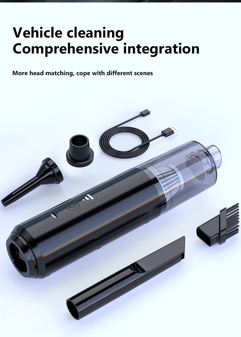 Mini Car Vacuum Cleaner Cleaning Powerful Suction Handheld Car Vacuum Cleaner Rechargeable for Car and Home Auto Vacuum Cleaner