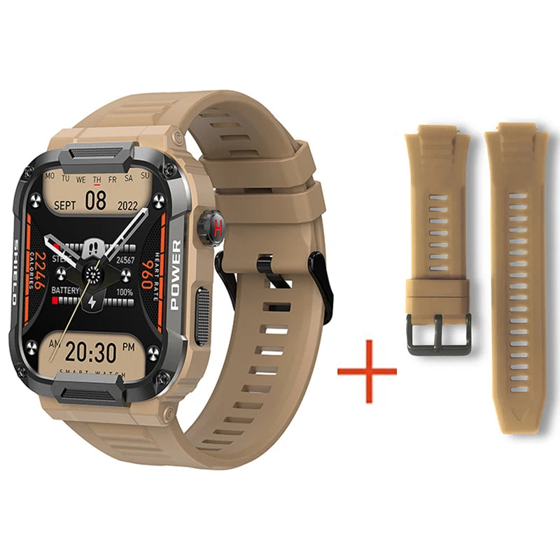 Military Smart Watch Men GPS Tracker Wireless Call Fitness Hours Waterproof Sports Smartwatch for Women Android IOS Phones 2025