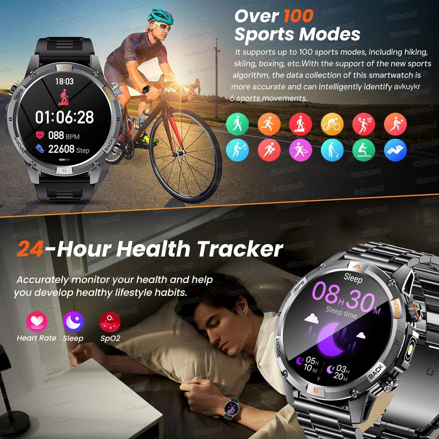 2026 GPS Military Smart Watches Men 10ATM Waterproof Call LED Flashlight 1.46" Rugged Tactical Watch Compass Fitness Smartwatch