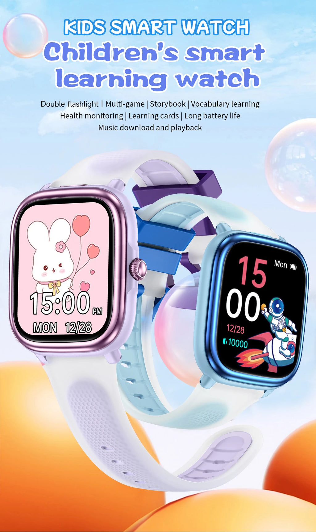 New Smartwatch BT Call Health&Sleep Monitoring 1.83''HD Screen Kids Smart Watch Waterproof Fashoin Sports Bracelet For Women Men