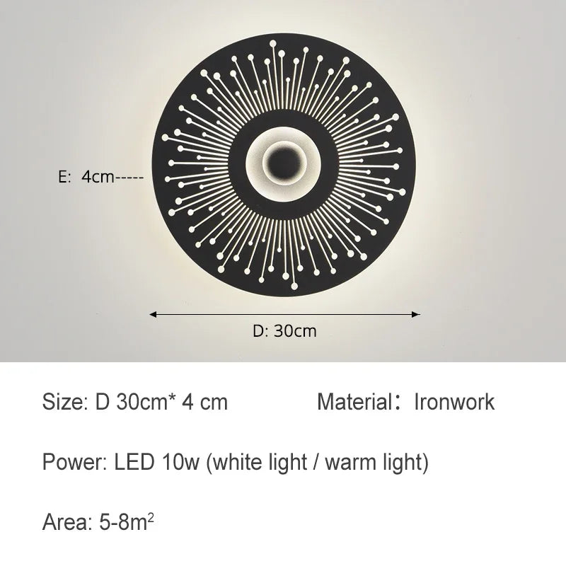 Modern Led Wall Light  Nordic Creative Color Living Room TV Home Decor Bedside Foyer Corridor Round Iron Wall Lamp