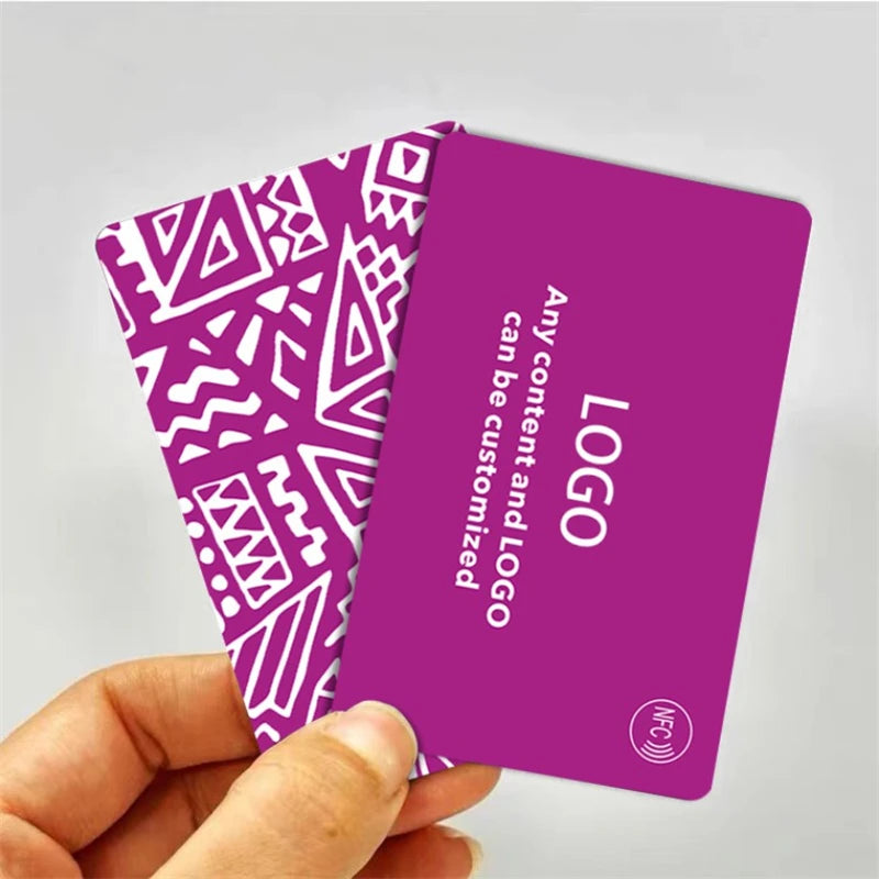 Custom Cards NFC Card Social Media Card for Business Personalized Design Round Corners Glossy Matte Frosted PVC Business Card