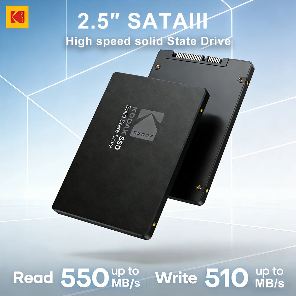 KODAK x120Pro 2.5 Inch Solid State Drive SSD SATA3.0 High-Speed Interface 550M/S Read Speed Suitable for Desktops Laptops