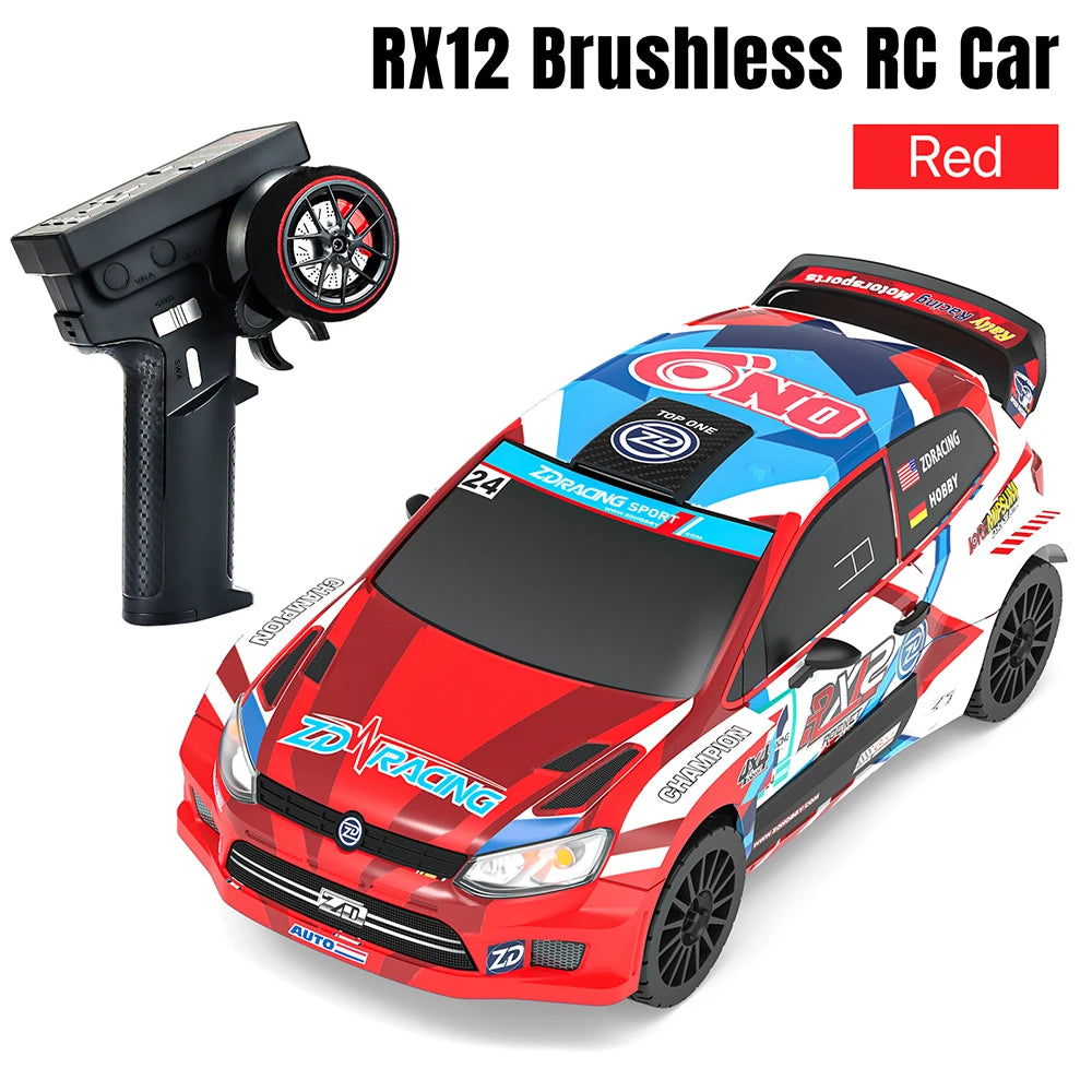 ZD Racing RC Car 1:12 Scale RX12 Brushless Car 70KM/H Car 4WD 2200mAh 350M Rally Vehicle