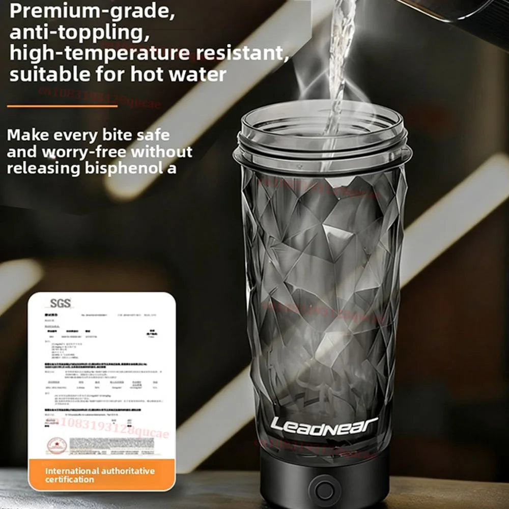 Portable Protein Shaker 700ml Fitness Bottle with Electric Mixing Sheet for Fitness Enthusiasts Athletes Perfect For Outdoor Gym